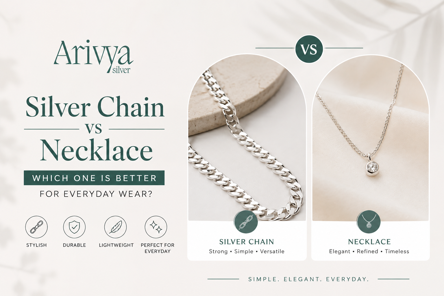 Silver chain vs necklace for everyday wear comparison
